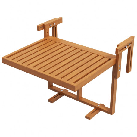 Balkongbord 68 x 65 x 55 cm Fällbart och Justerbart Teak
