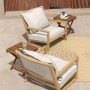 Utomhus Sidobord 2-pack Fällbart 45 x 45 x 45 cm Teak