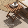 Utomhus Sidobord 2-pack Fällbart 45 x 45 x 45 cm Teak