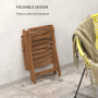 Utomhus Sidobord 2-pack Fällbart 45 x 45 x 45 cm Teak