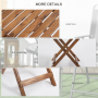 Utomhus Sidobord 2-pack Fällbart 45 x 45 x 45 cm Teak