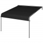 Markis Infällbar 396 x 302 x 210/280 cm Väderbeständig Mörkgrå