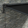 Markis Infällbar 396 x 302 x 210/280 cm Väderbeständig Mörkgrå