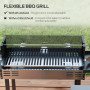 Kolgrill med Grillspett 118 x 32 x 90 cm
