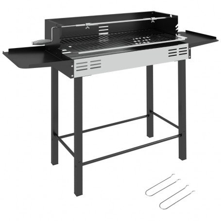 Kolgrill med Grillspett 118 x 32 x 90 cm