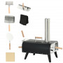 Vedeldad Pizzaugn 81 x 40 x 72 cm Svart - Natur