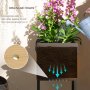 Upphöjd Blomlåda Industriell Design 22 x 22 x 54 cm Natur - Svart