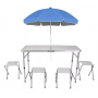 Camping set Fällbart Bord med x4 Pall