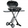 Hopfällbar Gasolgrill med Lock, hylla, fettuppsamlare, rostfri, aluminium