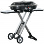 Hopfällbar Gasolgrill med Lock, hylla, fettuppsamlare, rostfri, aluminium