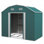 Redskapsbod med Skjutdörrar 238 x 132 x 198,5 cm Metall Grön