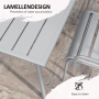 Trädgårdsgrupp 4 Stolar med Matbord Modern Design Metall Grå