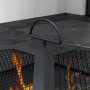 Eldstad med Bord 101 x 51 x 56 cm Svart