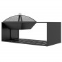 Eldstad med Bord 101 x 51 x 56 cm Svart