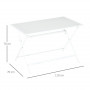 Trädgårdsbord med Ø42 - Ø50 mm Parasollhål 110 x 70 x 70 cm