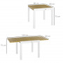 Trädgårdsbord Utdragbart 80/160 x 80 x 75 Aluminium / Trä