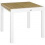 Trädgårdsbord Utdragbart 80/160 x 80 x 75 Aluminium / Trä