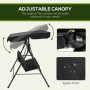 Hammock Gunga 3-sits Hollywood Svart 172 x 110 x 153 cm