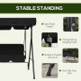 Hammock Gunga 3-sits Hollywood Svart 172 x 110 x 153 cm