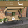 Hammock Gunga 3-sits med Solskydd Beige - Brun  360 kg - 200 x 125 x 175 cm