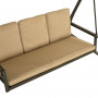 Hammock Gunga 3-sits med Solskydd Beige - Brun  360 kg - 200 x 125 x 175 cm