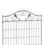 Trädgårdsstaket Vintage Design, 365 x 112 cm Metall Svart