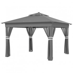 Bärbar Paviljong Popup-design med Solcellslampor 336 x 336 x 270 cm...