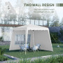 Paviljong Snabbtält 240 x 240 x 250 cm Vit