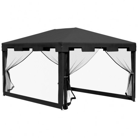 Paviljong 3 x 3 m Hopfällbart Svart