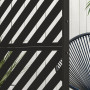 Skärmvägg Geometrisk Metall 122 x 45 x 198 cm Svart