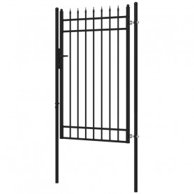 Grind med Lås och Nyckel 107 x 204 cm Svart