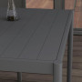 Trädgårdsbord 145 x 90 x 74 cm Aluminium Svart