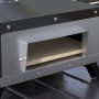 Pizzaugn Vedeldad med Pizzasten 82 x 39,5 x 58 cm Svart Silver