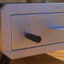 Pizzaugn Vedeldad med Pizzasten 82 x 39,5 x 58 cm Svart Silver