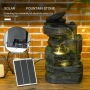 Trädgårdsfontän Solcell 57 cm – Stenlook Vattenfontän Utomhus