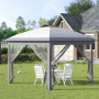 Paviljong Hopfällbart med LED Belysning 3,3 x 3,3 m