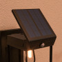 Solcells Vägglampa med Rörelsesensor 14 x 24 x 24 cm Svart
