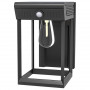 Solcells Vägglampa med Rörelsesensor 14 x 24 x 24 cm Svart