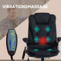 Ergonomisk Kontorsstol med Massage & Värmefunktion Svart