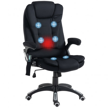 Ergonomisk Kontorsstol med Massage & Värmefunktion Svart