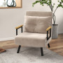 Bäddfåtölj Sammet Beige, Svart Ben 3-in-1