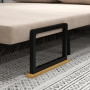 Bäddsoffa 2-sits med 2 Kuddar Naturlig - Beige - Svart