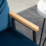 Bäddsoffa 2-sits med 2 Kuddar Naturlig - Blå