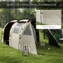 Campingtält 4-5 Personer Mörkläggningsfönster Khaki/Orange
