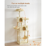 Klösträd Flera Nivåer Beige 199 cm (H), Max Katt vikt 7 kg