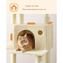 Klösträd Flera Nivåer Beige 199 cm (H), Max Katt vikt 7 kg