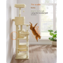 Klösträd Flera Nivåer Beige 199 cm (H), Max Katt vikt 7 kg