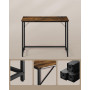 Skrivbord med Inbyggd Belysning och Elutag 100 x 50 x 76 cm Vintage brun