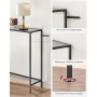 Konsolbord med Glasskiva, Metall Svart 100 x 20 x 80 cm
