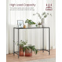 Konsolbord med Glasskiva, Metall Svart 100 x 20 x 80 cm